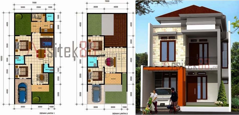 Detail Gambar Desain Rumah Minimalis Ukuran 8x12m Tingkat 2 Nomer 8