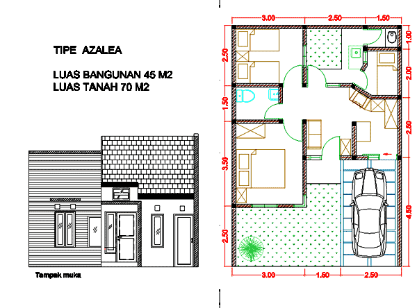 Detail Gambar Desain Rumah Ukuran 9x7 Nomer 11