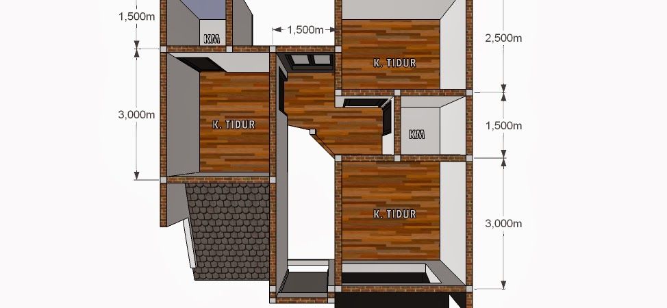 Detail Gambar Desain Rumah Ukuran 9x7 Nomer 21