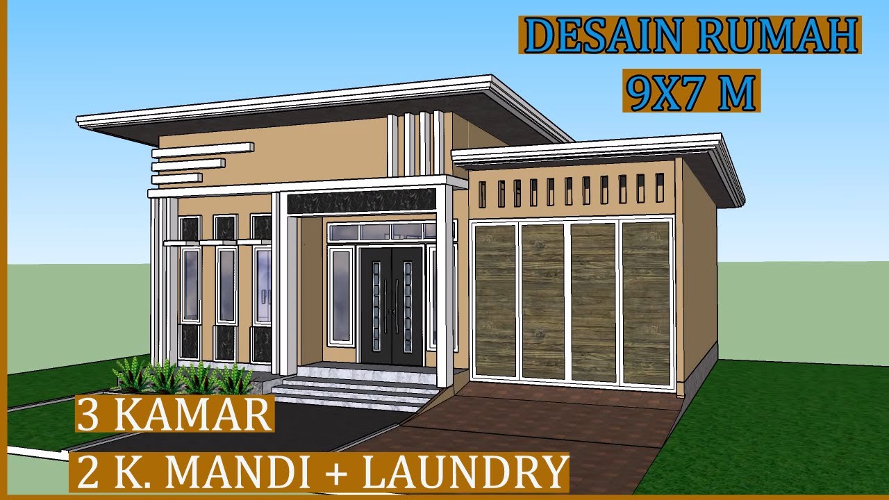 Detail Gambar Desain Rumah Ukuran 9x7 Nomer 5