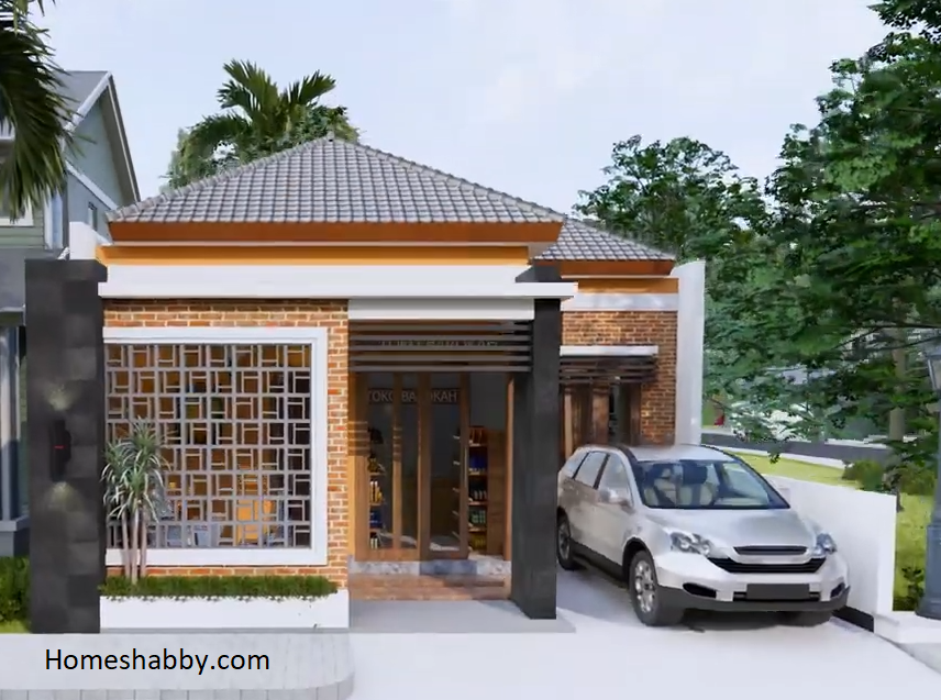 Detail Gambar Desain Teras Samping Gambar Rumah 1 Lantai Tropis Nomer 13