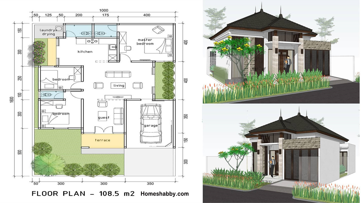 Detail Gambar Desain Teras Samping Gambar Rumah 1 Lantai Tropis Nomer 21