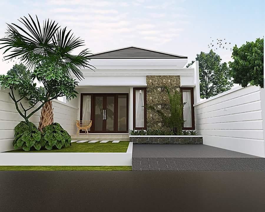 Detail Gambar Desain Teras Samping Gambar Rumah 1 Lantai Tropis Nomer 32