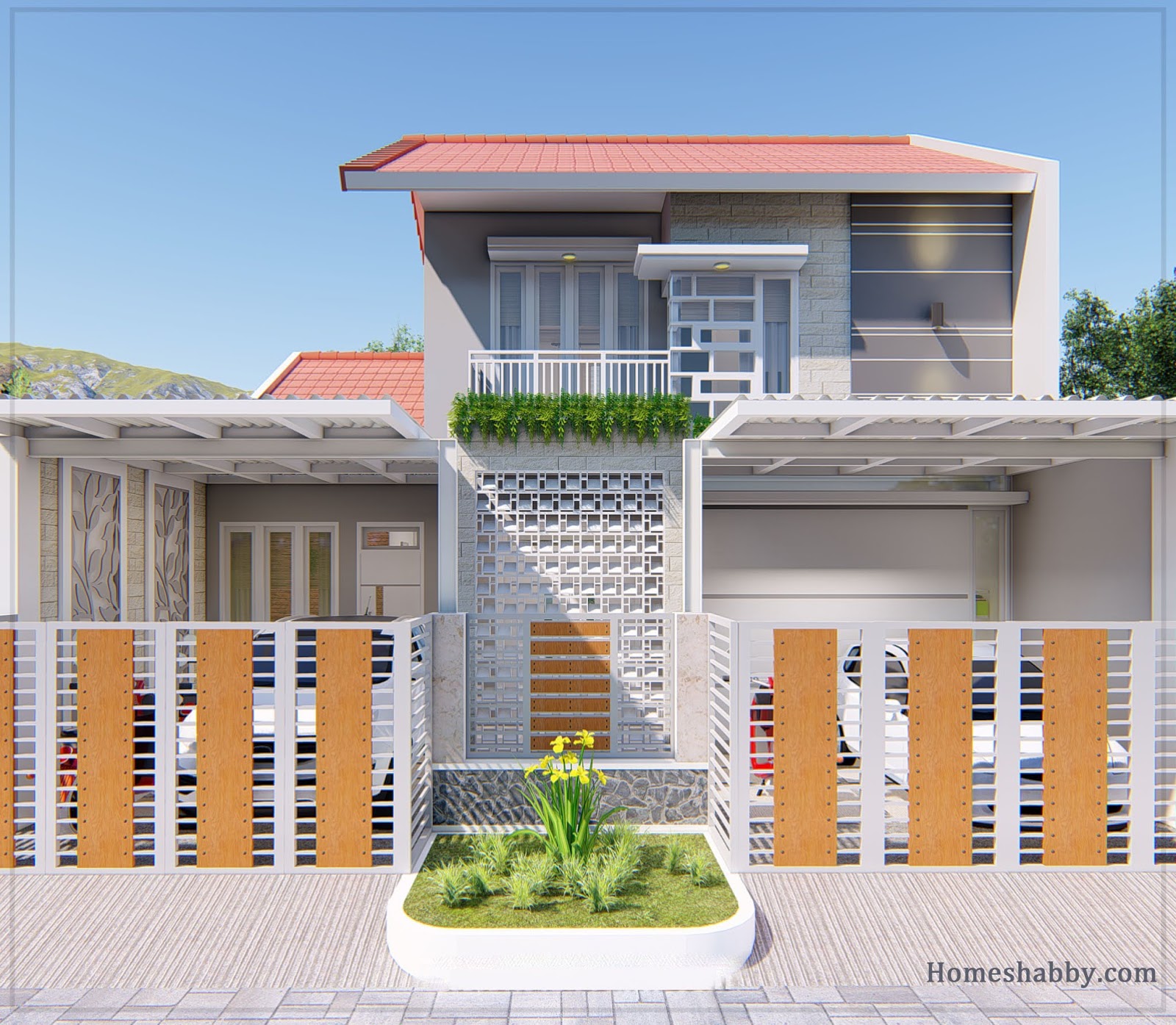 Detail Gambar Desain Teras Samping Gambar Rumah 1 Lantai Tropis Nomer 46