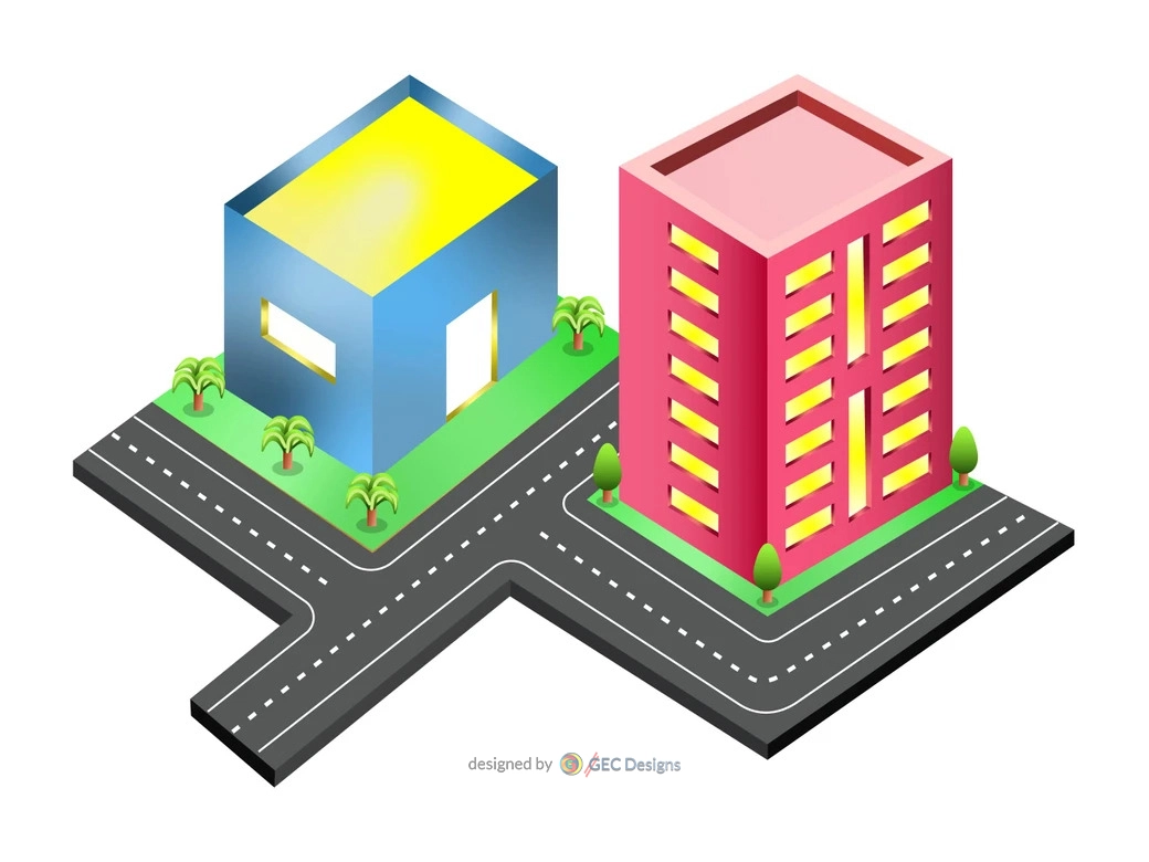 Detail 3d City Illustration Nomer 11