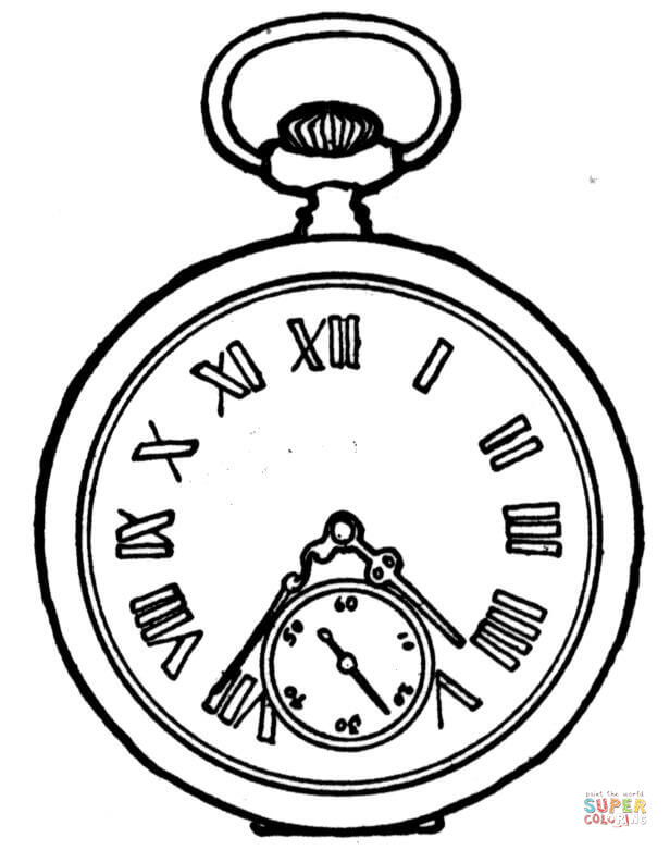 Detail Ausmalbild Uhr Nomer 21