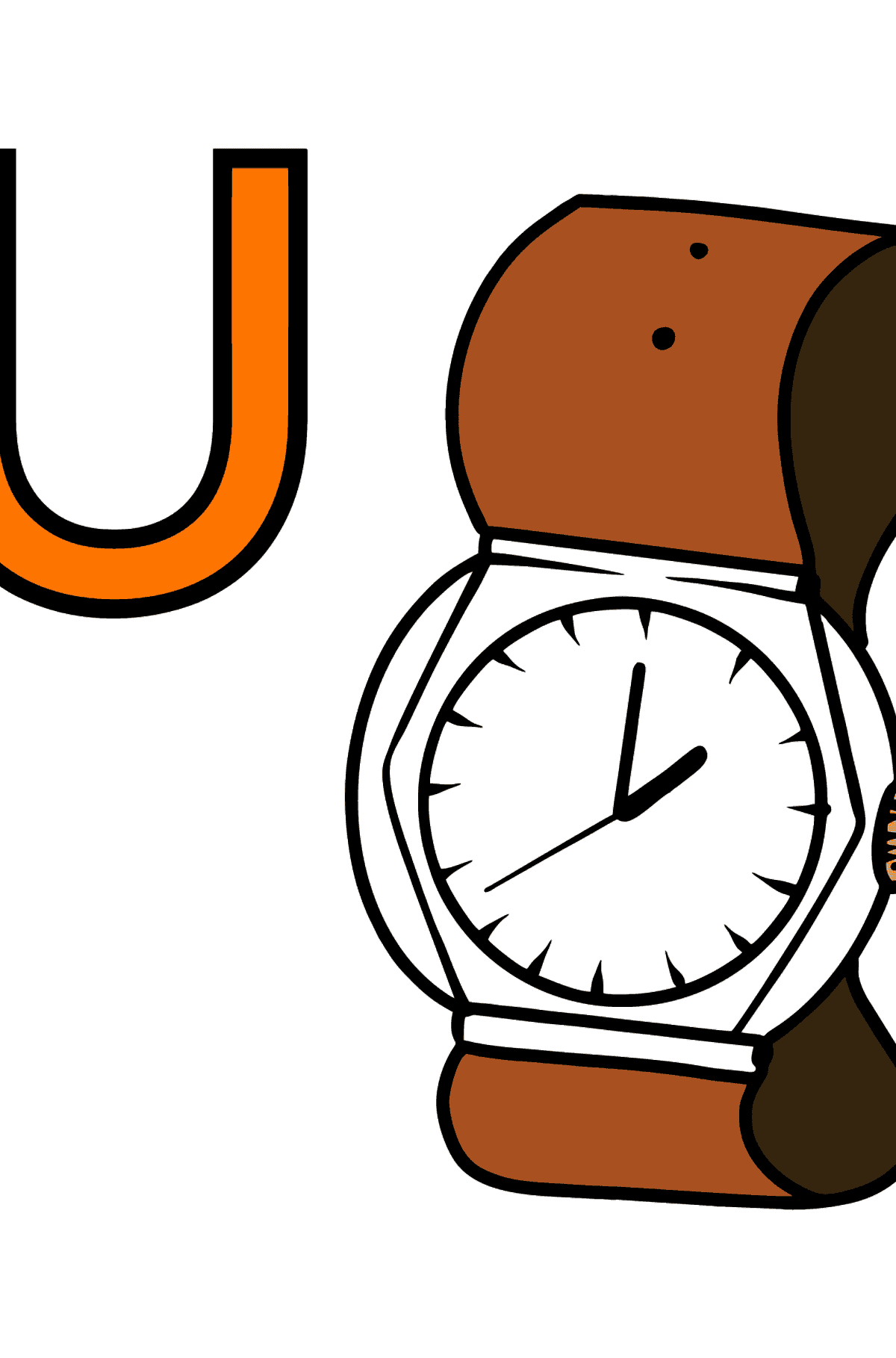 Detail Ausmalbild Uhr Nomer 23