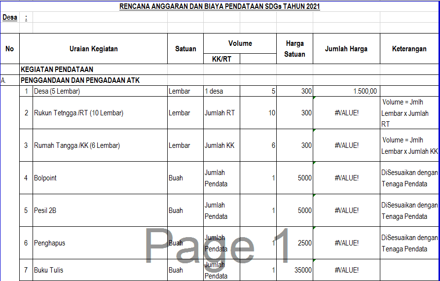 Detail Contoh Anggaran Belanja Nomer 18