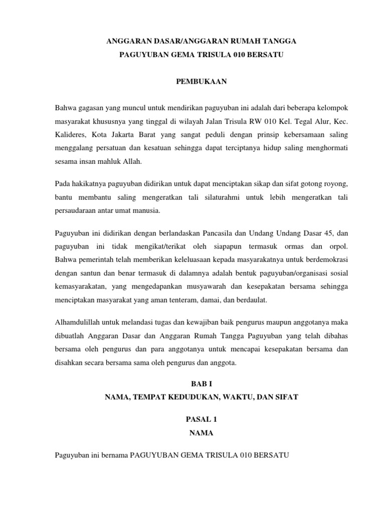 Detail Contoh Anggaran Dasar Dan Anggaran Rumah Tangga Nomer 17