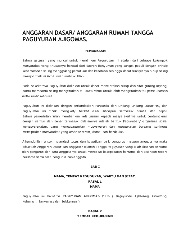 Detail Contoh Anggaran Dasar Dan Anggaran Rumah Tangga Nomer 28