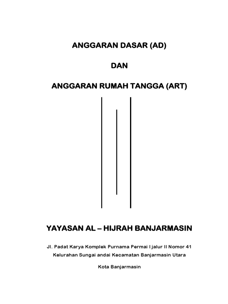 Detail Contoh Anggaran Dasar Dan Anggaran Rumah Tangga Yayasan Nomer 9