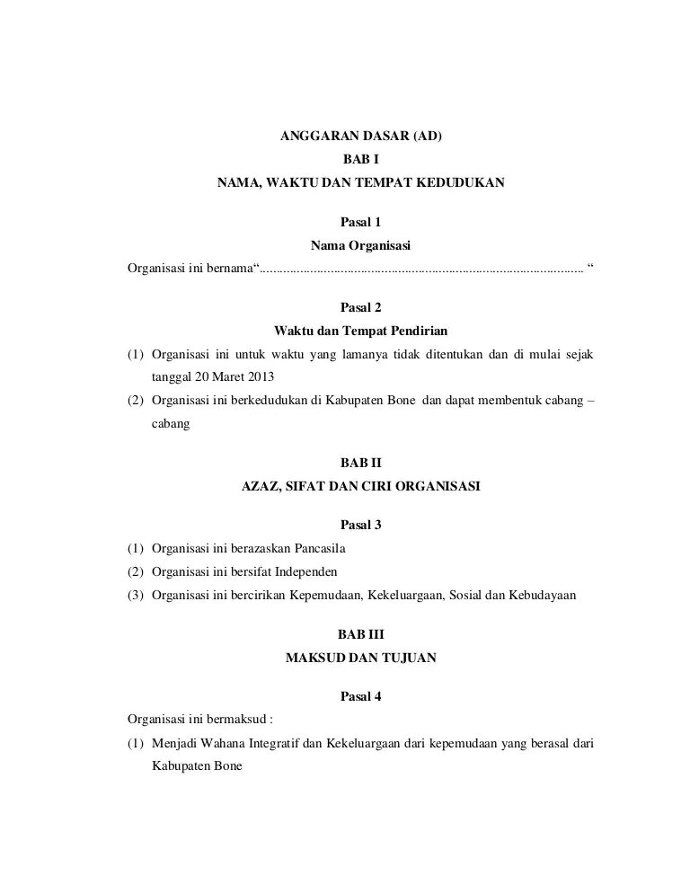 Detail Contoh Anggaran Dasar Perusahaan Nomer 4