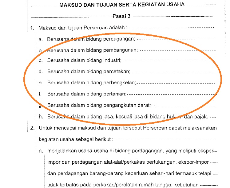 Detail Contoh Anggaran Dasar Perusahaan Nomer 39