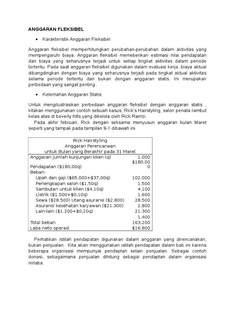 Detail Contoh Anggaran Fleksibel Nomer 20