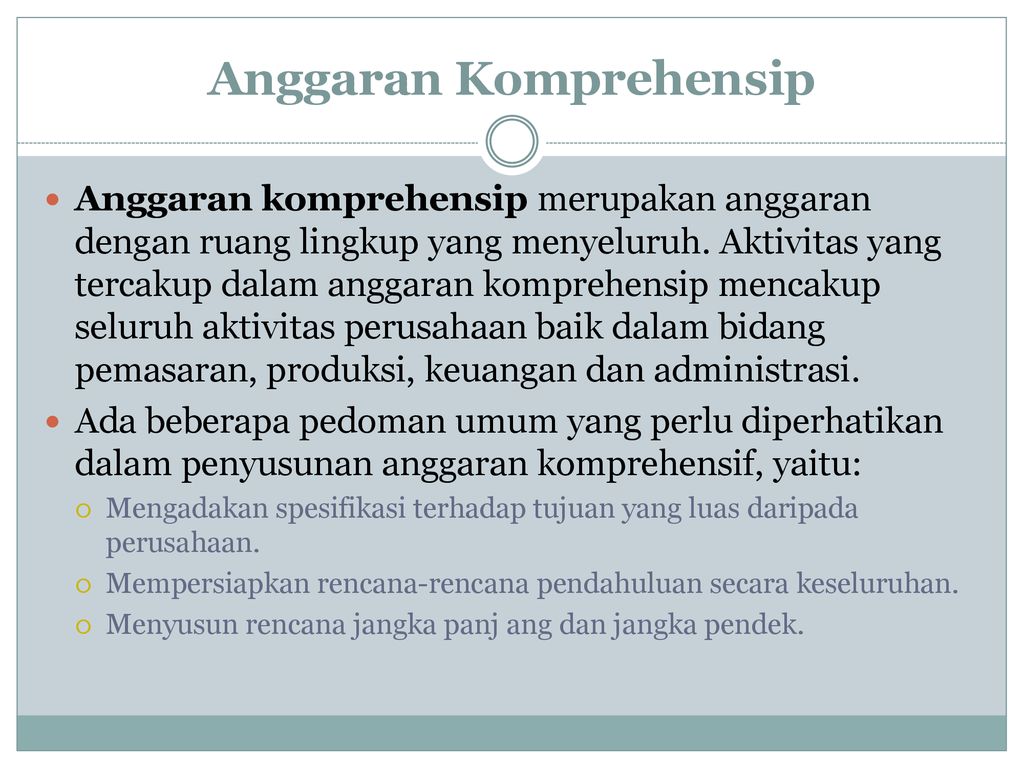 Detail Contoh Anggaran Komprehensif Nomer 21