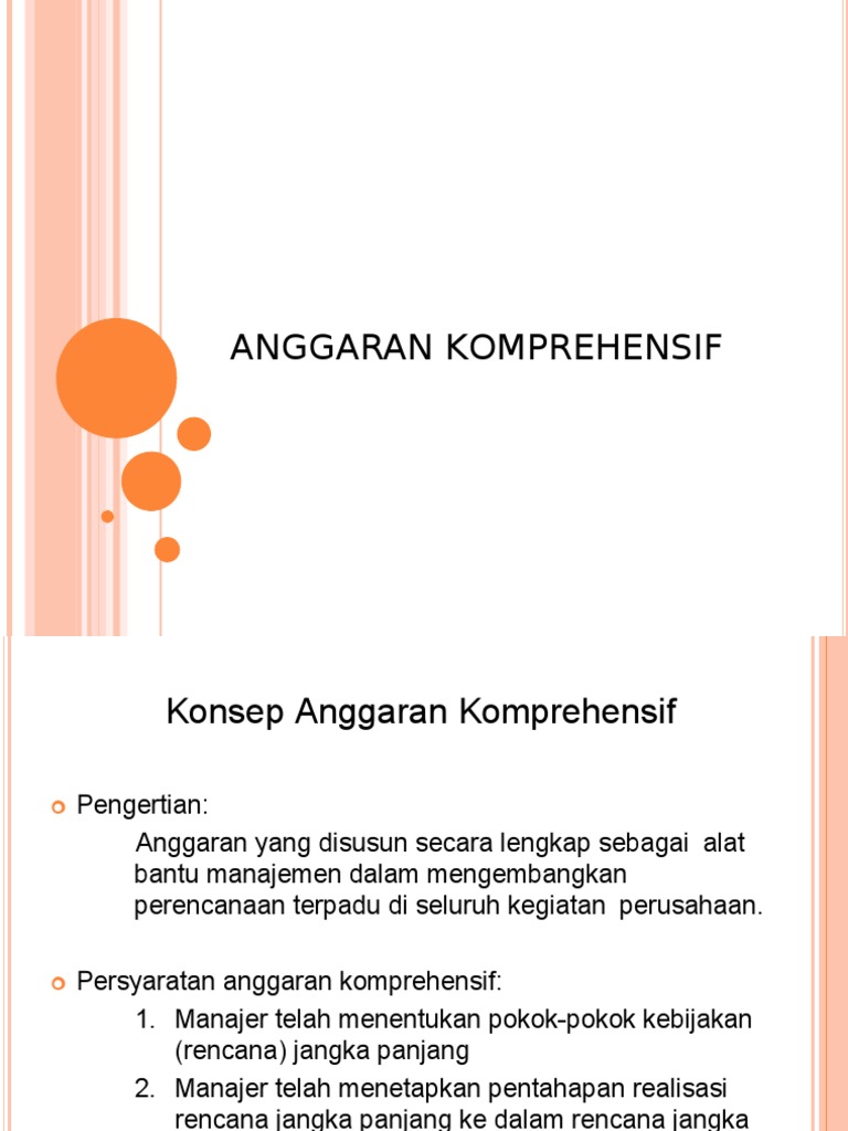 Detail Contoh Anggaran Komprehensif Nomer 8