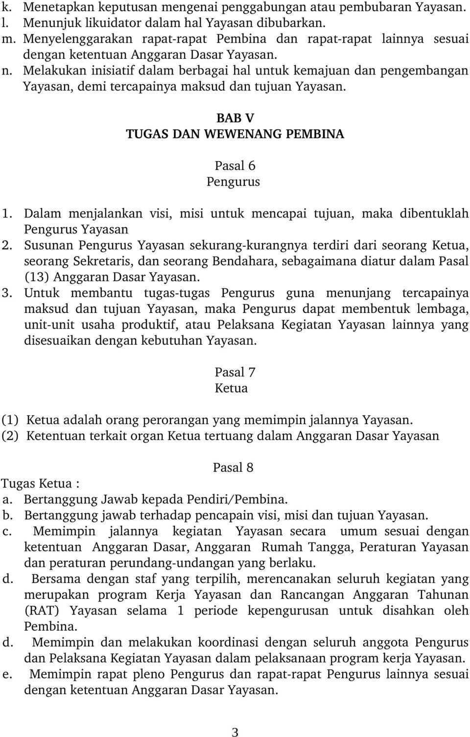 Detail Contoh Anggaran Rumah Tangga Yayasan Nomer 11