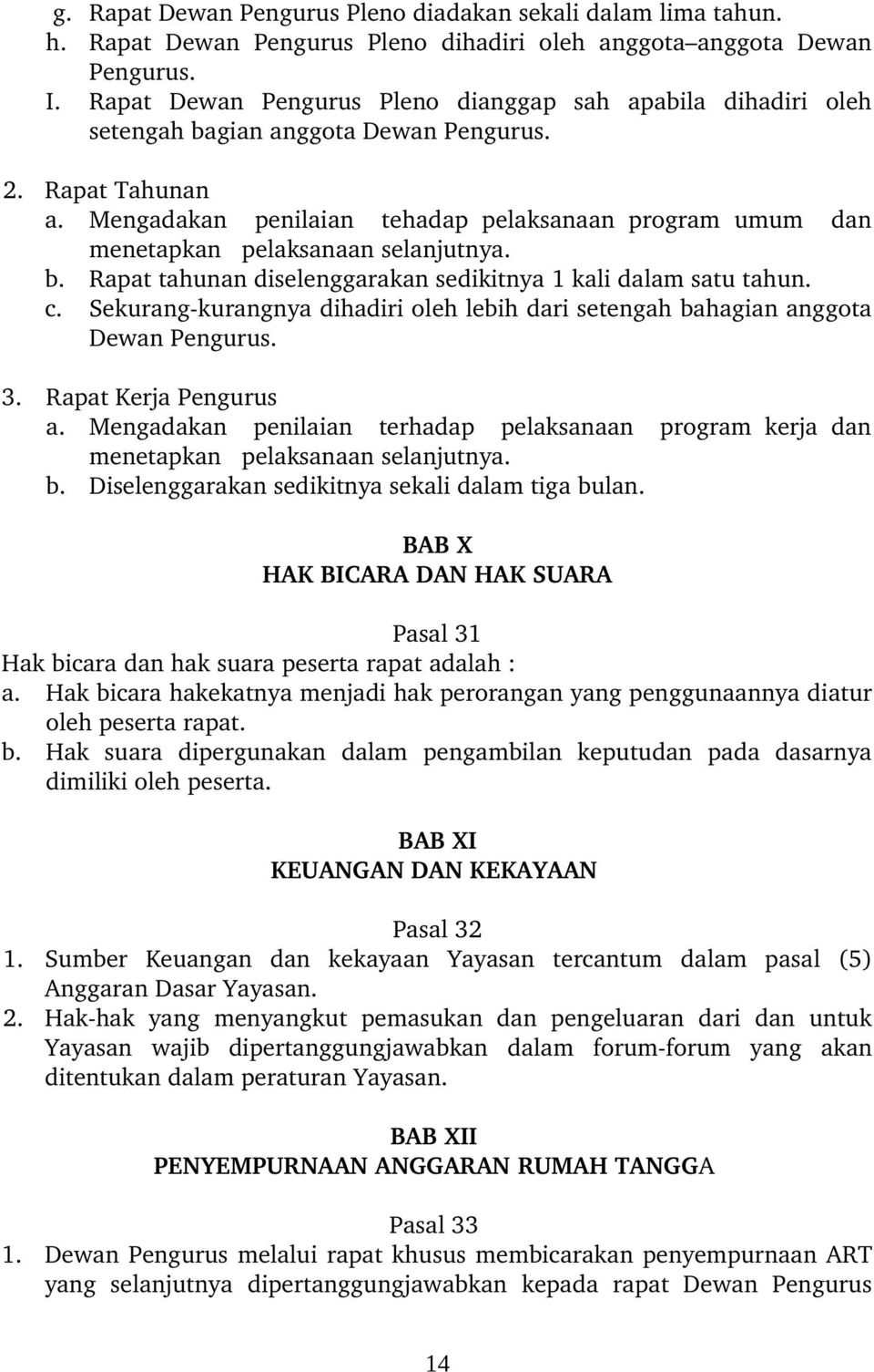 Detail Contoh Anggaran Rumah Tangga Yayasan Nomer 10