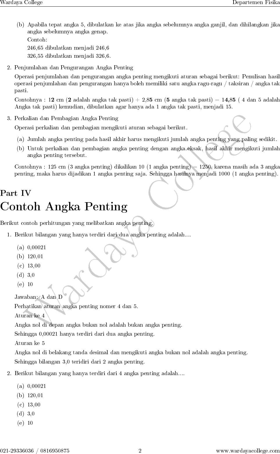 Detail Contoh Angka Penting Nomer 55