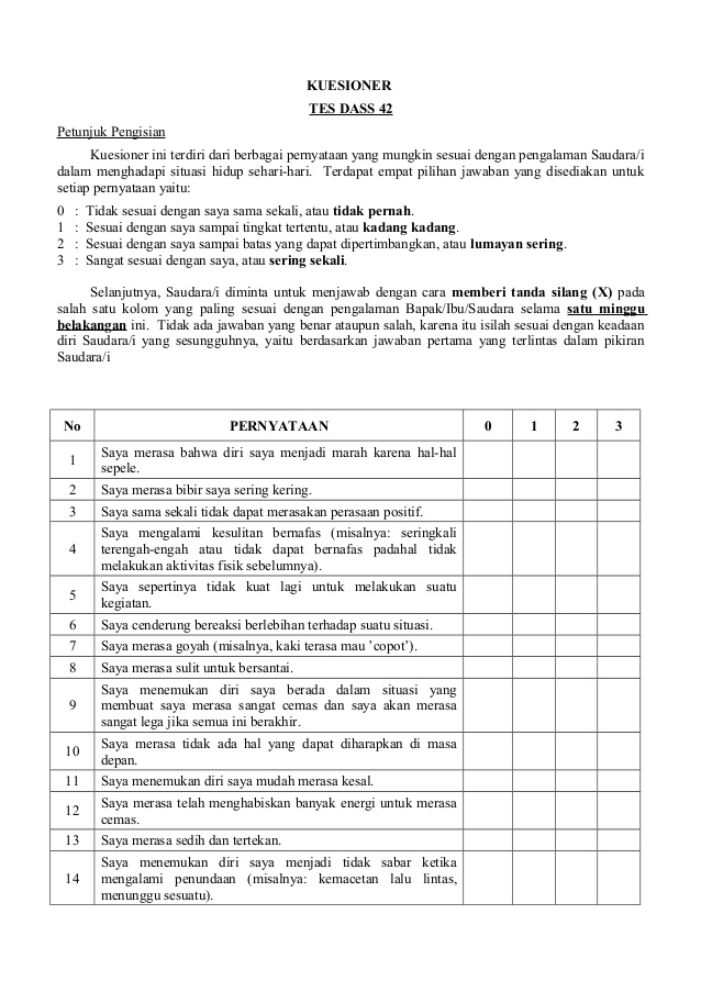 Detail Contoh Angket Kuesioner Nomer 21
