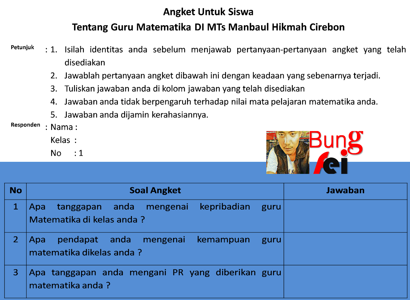 Detail Contoh Angket Kuesioner Nomer 42