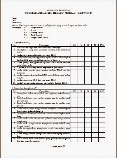 Detail Contoh Angket Penelitian Nomer 30