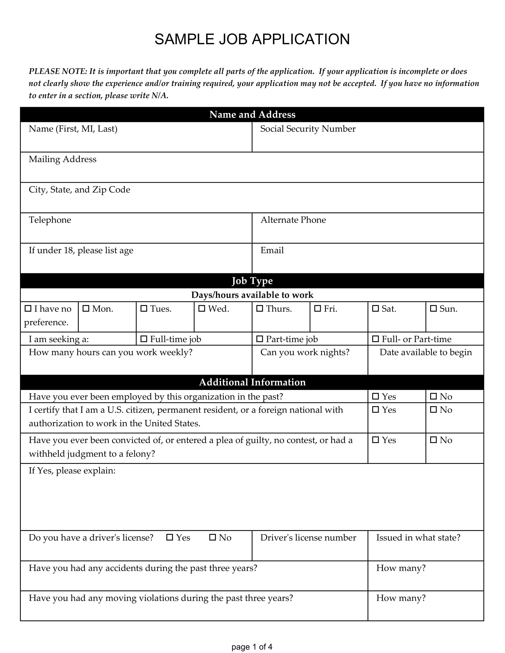 Contoh application form 57 koleksi gambar