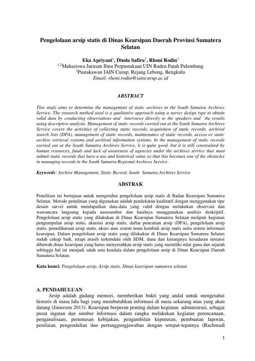 Detail Contoh Arsip Statis Nomer 11