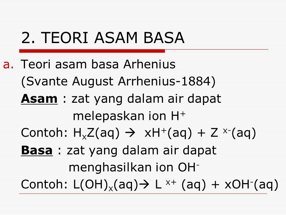 Detail Contoh Asam Basa Arrhenius Nomer 17