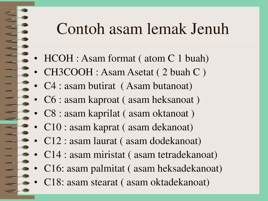 Detail Contoh Asam Lemak Tak Jenuh Nomer 8