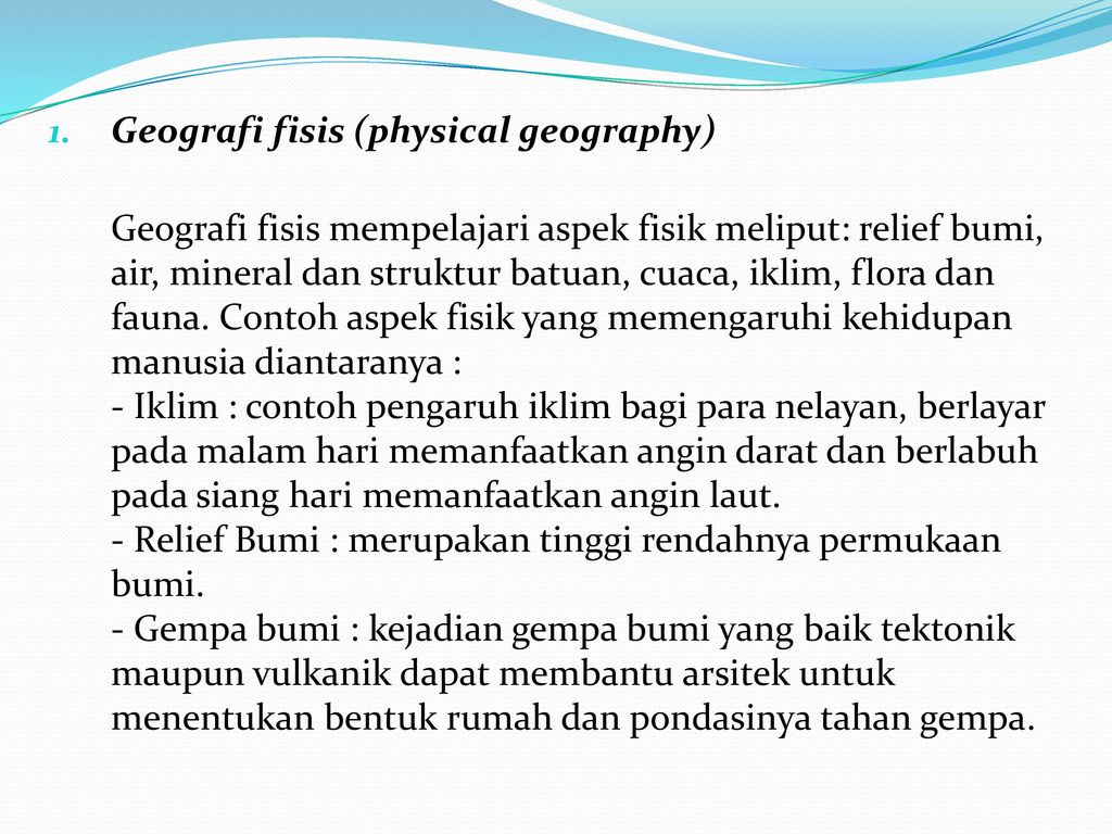 Detail Contoh Aspek Geografi Fisik Nomer 15