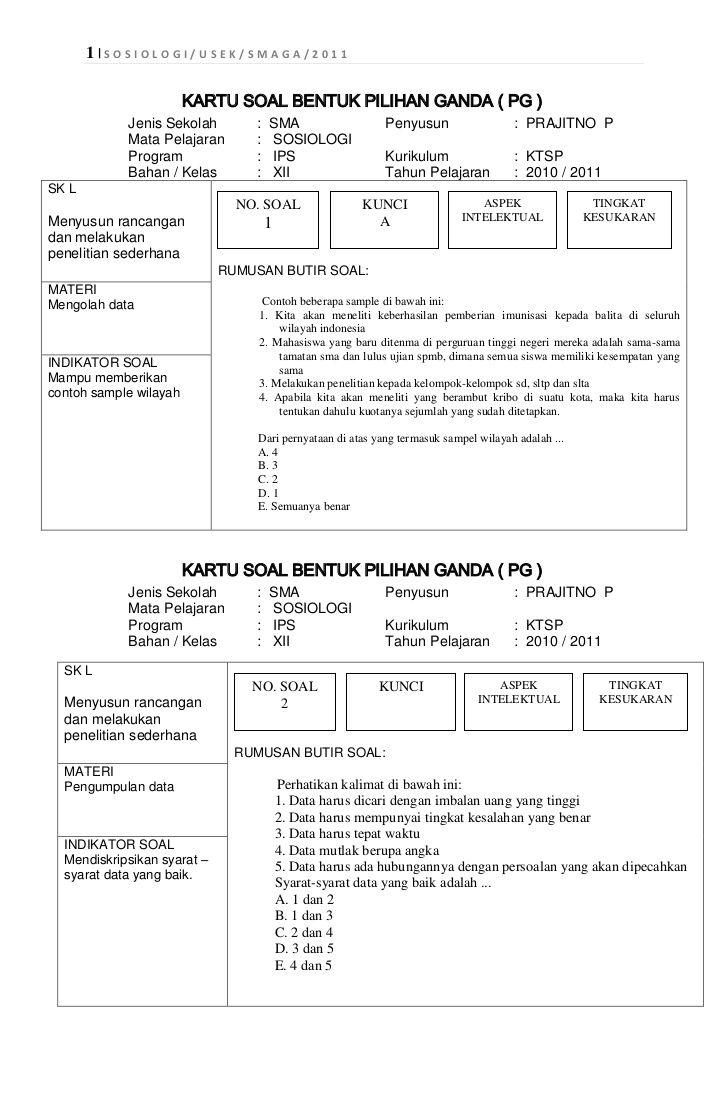 Detail Contoh Aspek Intelektual Nomer 4