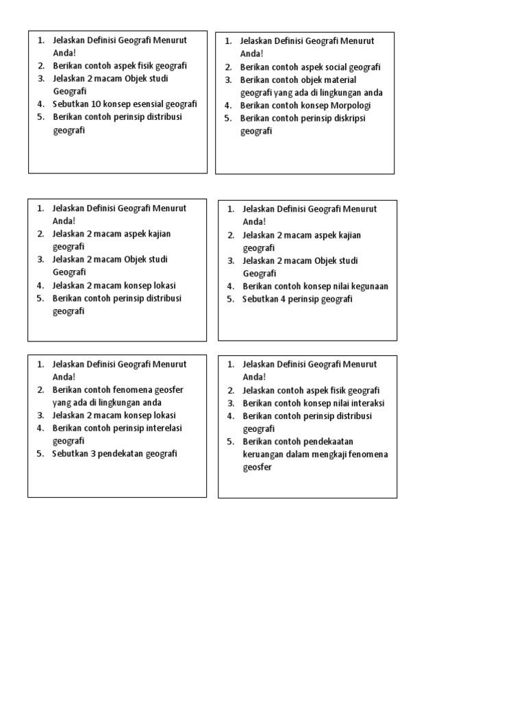 Detail Contoh Aspek Sosial Geografi Nomer 13