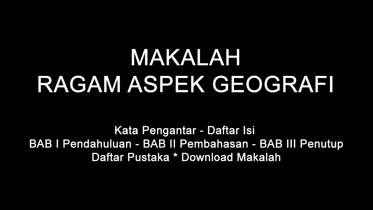 Detail Contoh Aspek Sosial Geografi Nomer 48