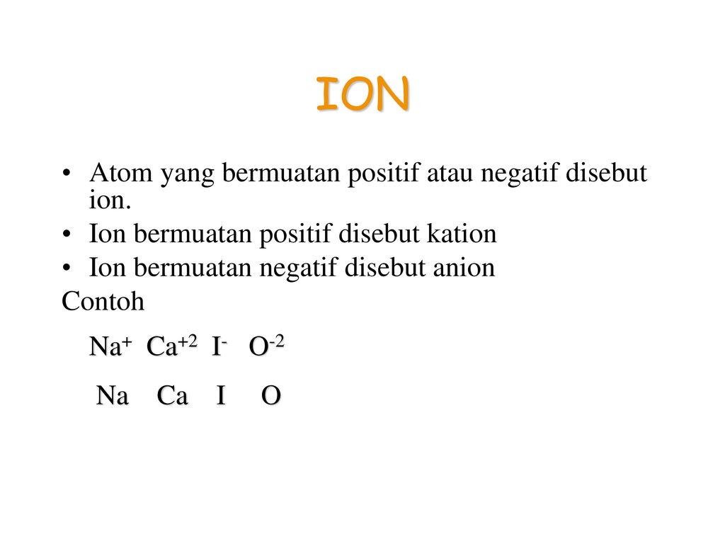 Detail Contoh Atom Ion Dan Molekul Nomer 22