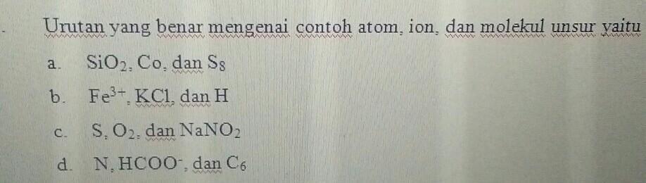 Detail Contoh Atom Ion Dan Molekul Nomer 40