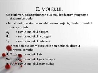 Detail Contoh Atom Ion Dan Molekul Nomer 45