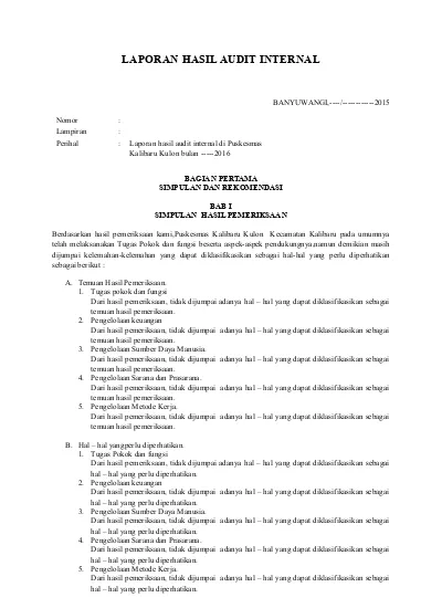 Detail Contoh Audit Eksternal Nomer 38
