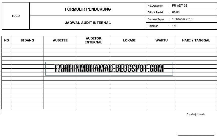 Detail Contoh Audit Internal Nomer 16