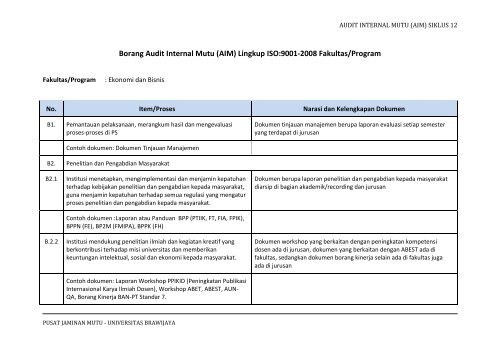 Detail Contoh Audit Internal Nomer 26