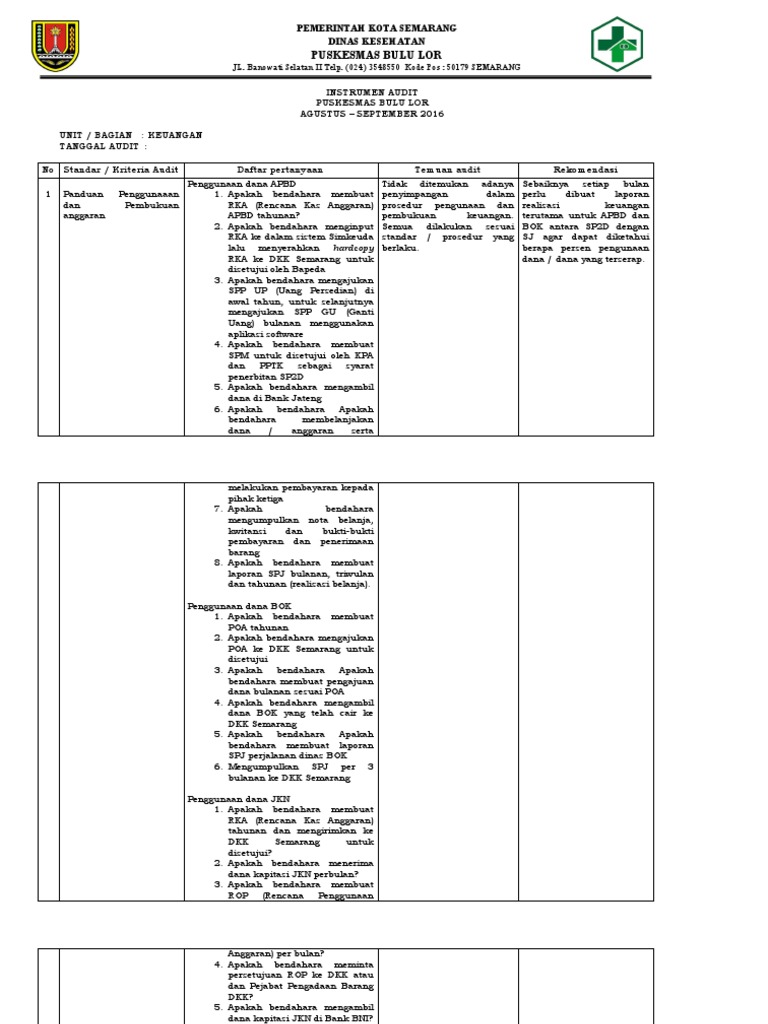 Detail Contoh Audit Keuangan Nomer 6