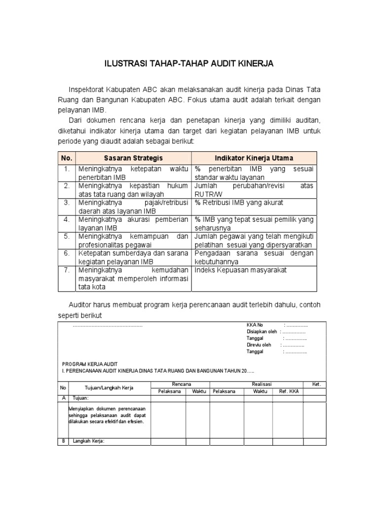 Contoh Audit Kinerja - KibrisPDR