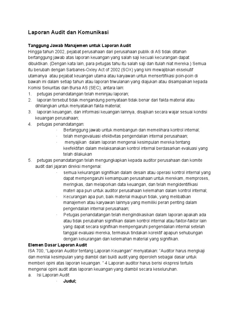 Detail Contoh Audit Laporan Keuangan Nomer 16