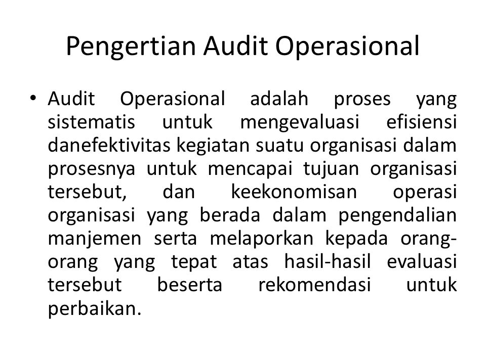 Detail Contoh Audit Operasional Nomer 13