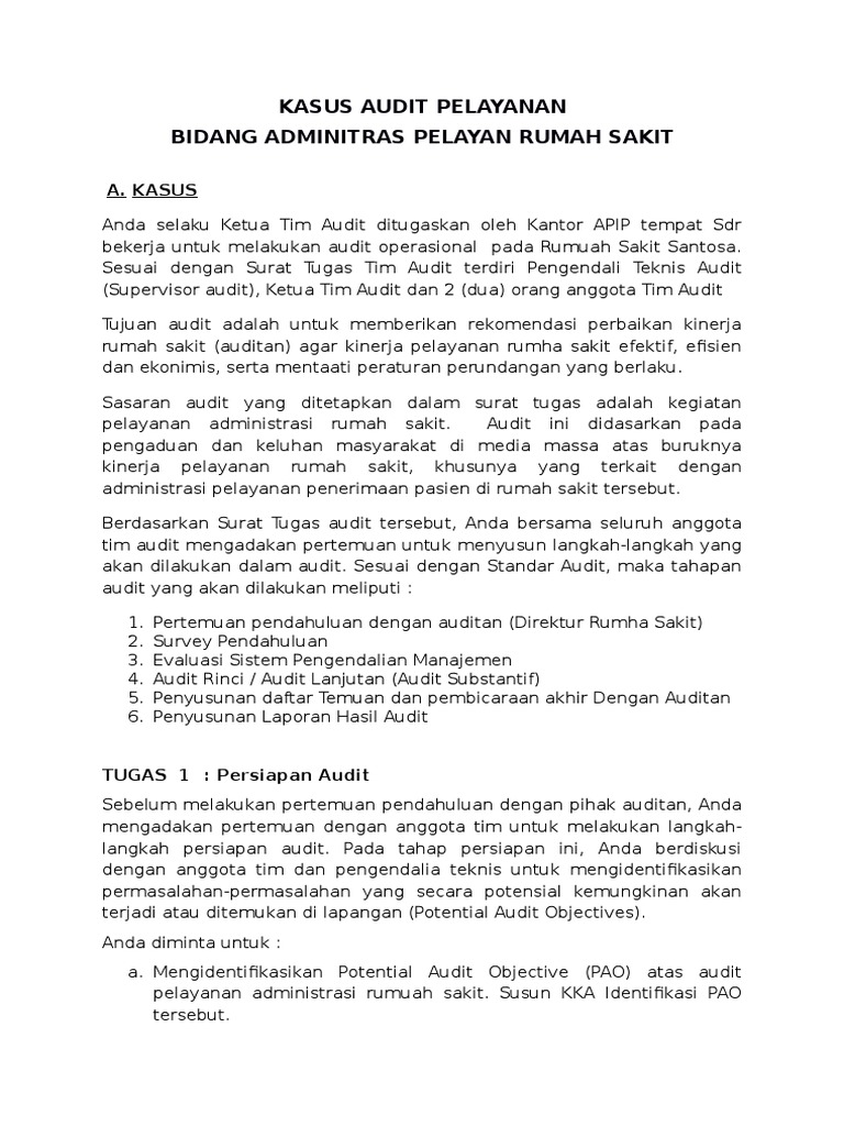 Detail Contoh Audit Operasional Nomer 3