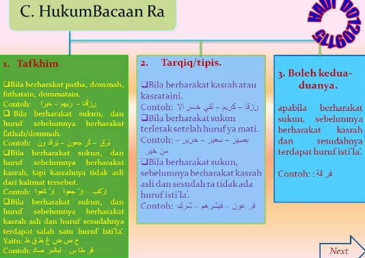 Detail Contoh Ayat Bacaan Ra Tafkhim Nomer 15