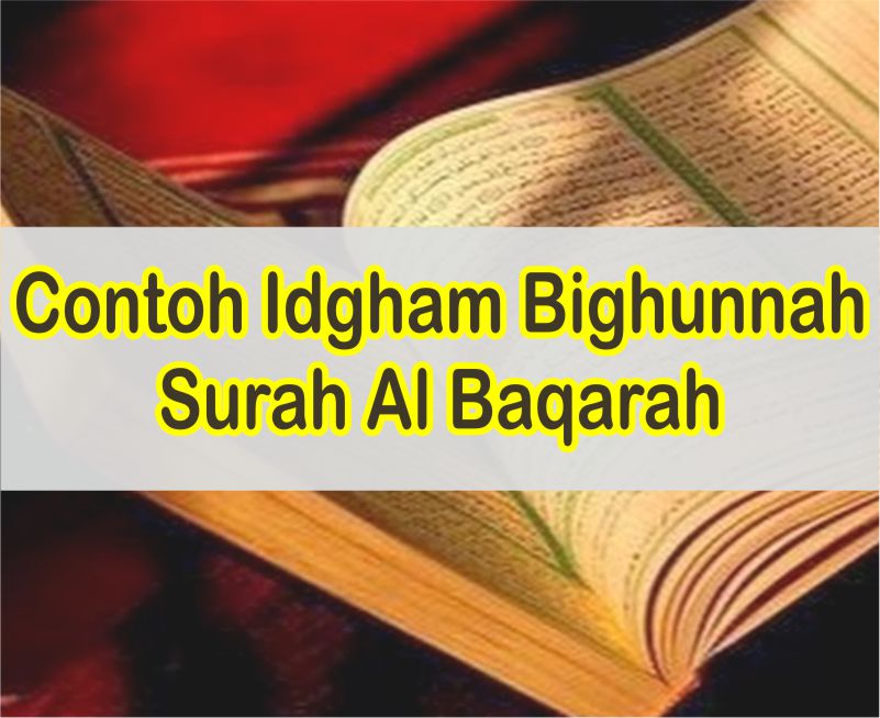 Detail Contoh Ayat Idgham Bighunnah Nomer 29