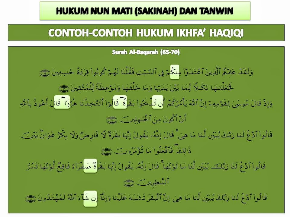 Detail Contoh Ayat Ikhfa Nomer 29