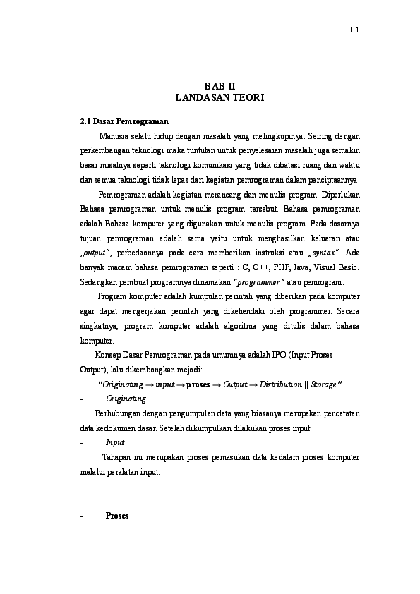 Detail Contoh Bab 2 Landasan Teori Nomer 39