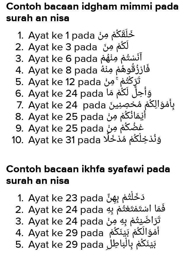 Detail Contoh Bacaan Ikhfa Syafawi Nomer 35